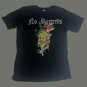 Ed Hardy By Christian Audigier 90’s Vintage Pin Up “No Regrets” Tattoo T-Shirt